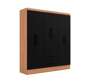 Clóset 6 puertas 2 cajones Ámbar negro/café