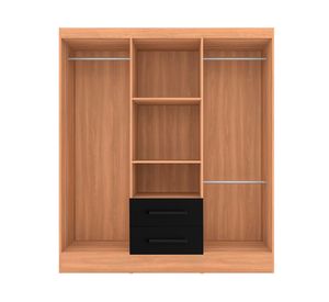 Clóset 6 puertas 2 cajones Ámbar negro/café