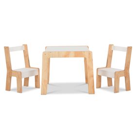 Set mesa + 2 sillas Kids blanco
