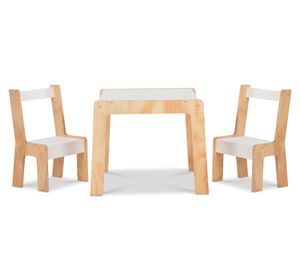 Set mesa + 2 sillas Kids blanco