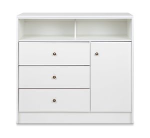 Cómoda 3 cajones 1 puerta Kids blanco