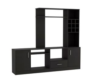 Arrimo + centro ent. bar + bar esquinero Beijing wengue