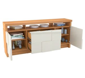 Arrimo 2 puertas 2 cajones Dracena blanco/café