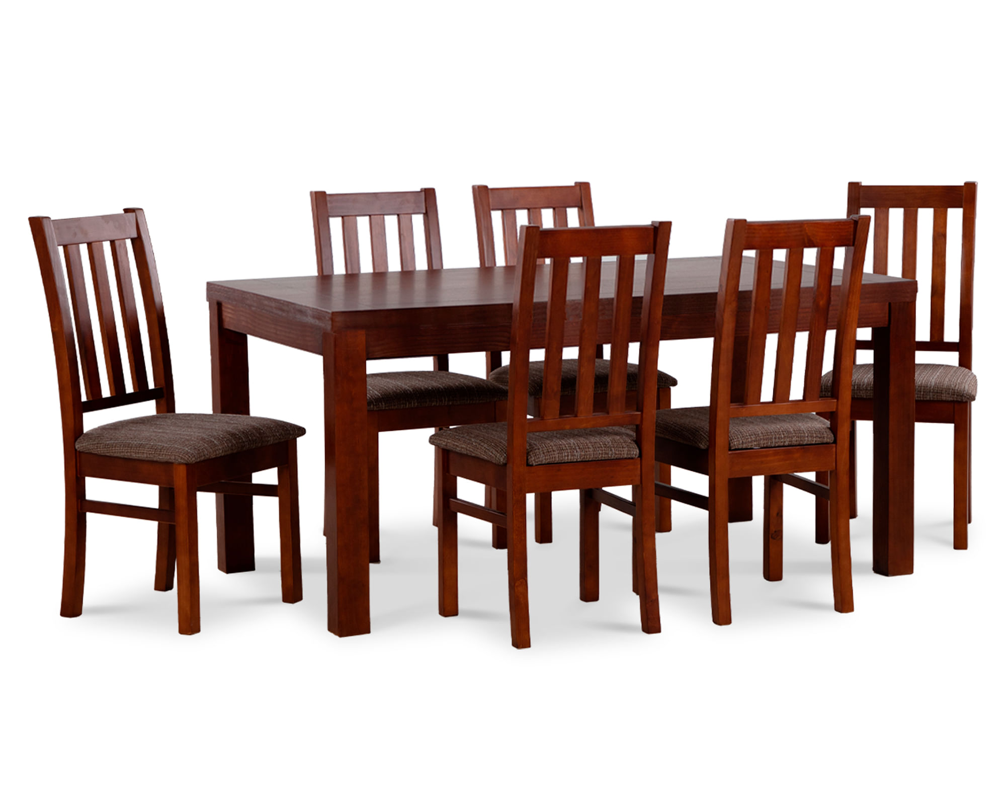 CIC Comedor 6 sillas Ñuble caramelo/chocolate
