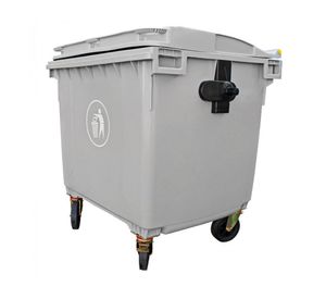 Contenedor de basura 660 lt 122x78x137.50 cm gris