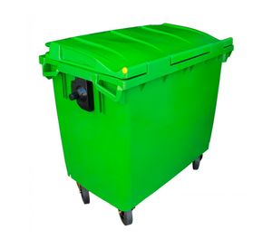 Contenedor de basura 660 lt 122x78x137.50 cm verde