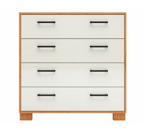 Cómoda 4 cajones Londrina blanco/café