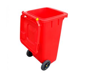 Contenedor de basura 360lt 114x71.70x85.50 cm rojo