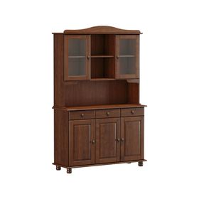 Vitrina 5 puertas 3 cajones Santa Fé café oscuro