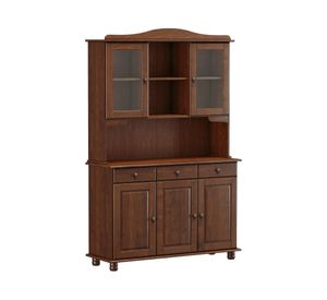 Vitrina 5 puertas 3 cajones Santa Fé café oscuro