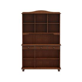 Vitrina 5 puertas 3 cajones Santa Fé café oscuro