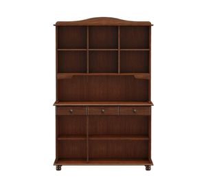 Vitrina 5 puertas 3 cajones Santa Fé café oscuro