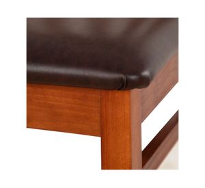 Comedor 6 sillas Ñuble caramelo/PU chocolate