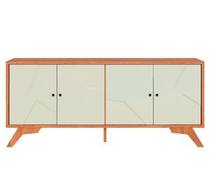 Rack TV 75" Santos blanco/café