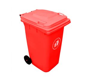 Contenedor basura 240 litros rojo