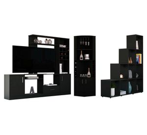 Centro entr. Bar + bar esquinero + biblioteca escalera Beijing wengue