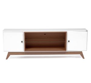 Rack TV 75" Ulmo blanco/café