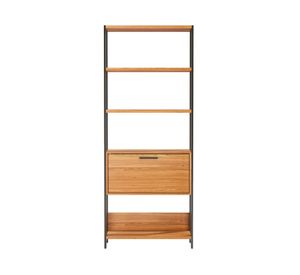 Estante 1 puerta Cucao negro/roble