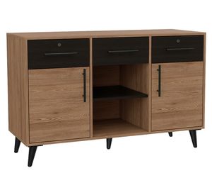 Escritorio 1L + armario Bilbao miel/wengue