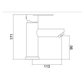 Monomando Lavamanos Cantabria gris acero
