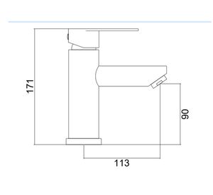 Monomando Lavamanos Cantabria gris acero