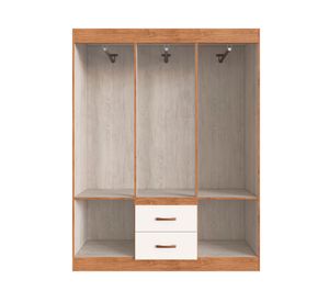 Clóset 6 puertas 2 cajones Ibiza café/off white 175x137x38 cm