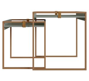 Mesa lateral Grace verde fiordo 60x55x55 cm