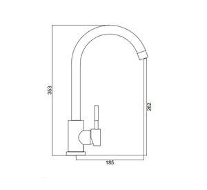 Monomando lavaplatos Ibiza acero satinado