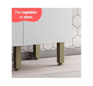 Mueble cocina 4 puertas 1 cajón Macadamia blanco/canela