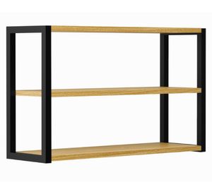 Repisa pared Berlín miel/negro 40x64x20 cm