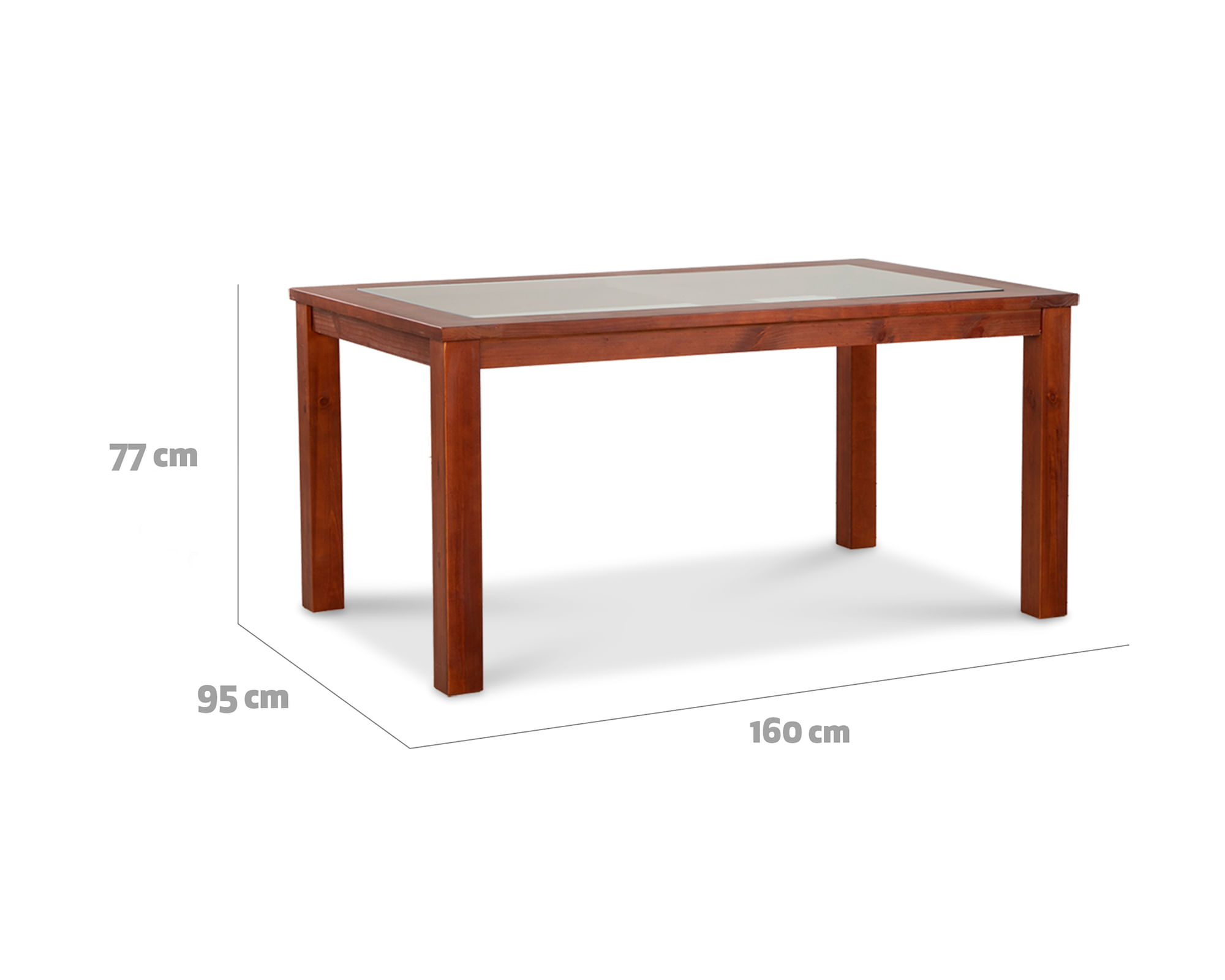 CIC Comedor 6 sillas rectangular Ñuble caramelo/beige