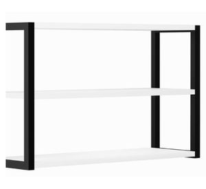 Repisa pared Berlín blanco/negro 40x64x20 cm