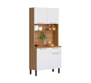Mueble cocina 4 puertas 1 cajón Avela miel/blanco