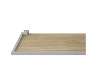 Repisa Duetto roble/gris 4x40x20 cm