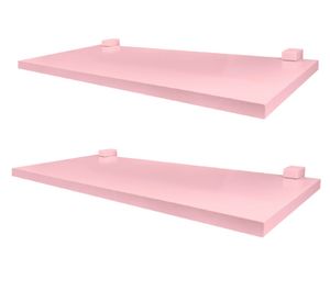Pack 2 repisas Kids rosado 1.2x40x15 cm