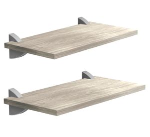 Pack 2 repisas Concept gris 1.5x40x20 cm