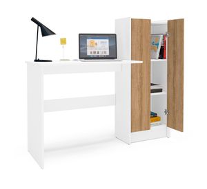 Escritorio 2 puertas School café 110x126x45 cm