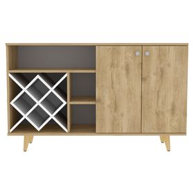 Bar 2 puertas Vihti macadamia/blanco