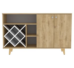 Bar 2 puertas Vihti macadamia/blanco