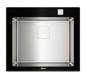 Lavaplatos empotrado Diamond RS15 1C negro 20x60x52 cm