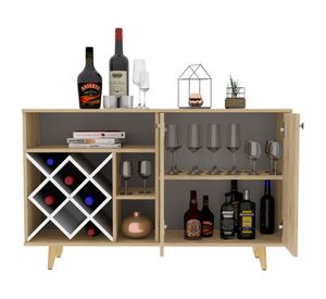 Bar 2 puertas Vihti macadamia/blanco