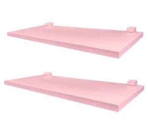Pack 2 repisas Kids rosado 1.2x60x20 cm