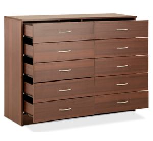 Cómoda 10 cajones chocolate