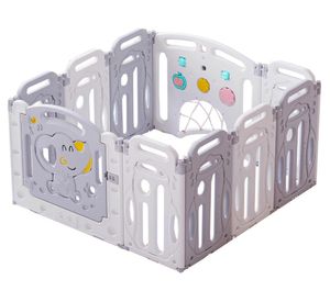 Corral infantil Sunny gris 68x105x108 cm