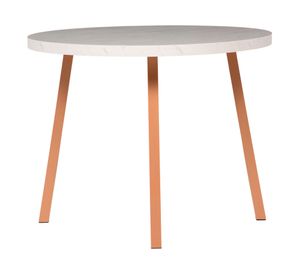 Juego de comedor 4 personas redonda Atalanta canela avellana