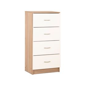 Cómoda 4 cajones bicolor