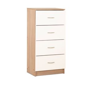 Cómoda 4 cajones bicolor