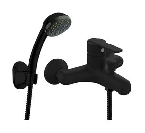 Monomando de tina ducha Dallas negro mate