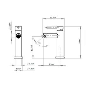 Monomando lavamanos Oregón alto inox satinado