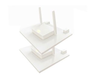 Pack 2 repisas Router blanco 1.5x24x20 cm